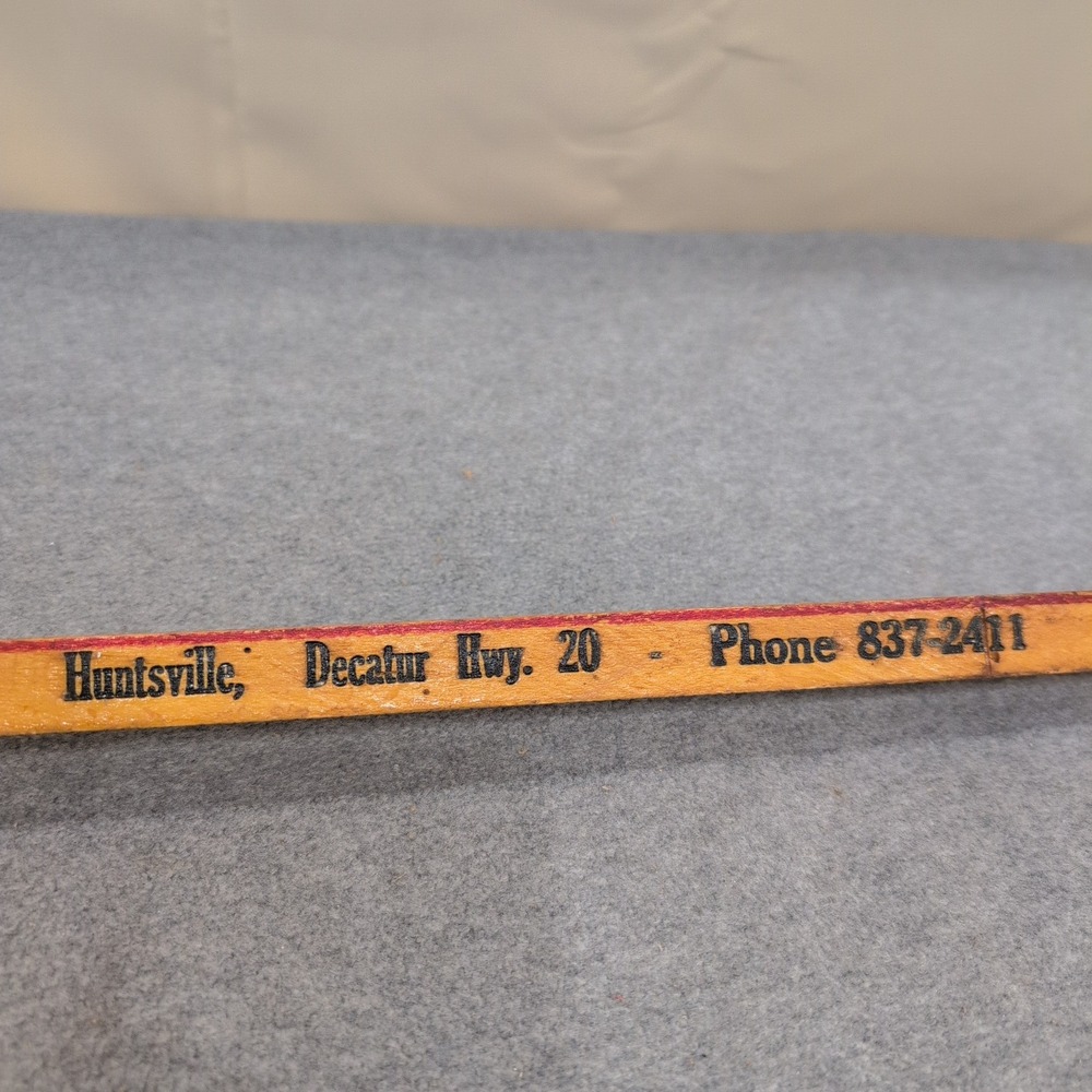 Vintage Joe Money Machinery Co Inc Alabama Advertising Wooden Yardstick Ruler - Picture 7 of 10